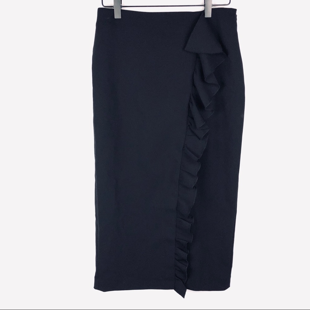 ZARA Ruffled Pencil Skirt